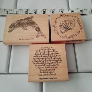 Beach them wooden rubber stamp bundle